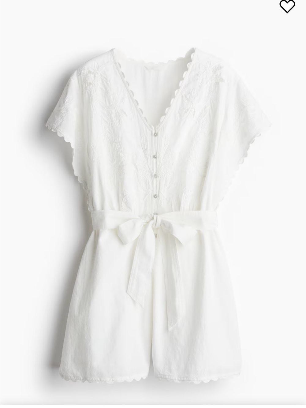 NWT H&M embroidered cotton romper